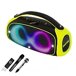 Boxa Bluetooth wireless cu radio iluminare RGB 2 microfoane si telecomanda Andowl Q YX59