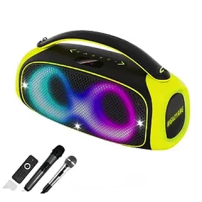 Boxa Bluetooth wireless cu radio iluminare RGB 2 microfoane si telecomanda Andowl Q YX59 Boxa Bluetooth wireless cu radio iluminare RGB 2 microfoane si telecomanda Andowl Q YX59