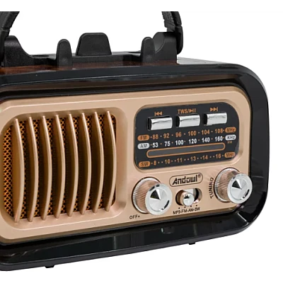 Radio portabil cu bluetooth model retro Q SY 721 cu incarcare solara Radio portabil cu bluetooth model retro Q SY 721 cu incarcare solara