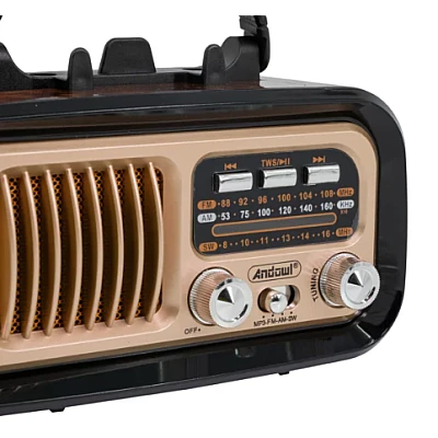 Radio portabil cu bluetooth model retro Q SY 721 cu incarcare solara Radio portabil cu bluetooth model retro Q SY 721 cu incarcare solara