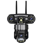 Camera de securitate Andowl G819 4G PTZ IP 8K 12MP cu lentila tripla ecran triplu detectare miscare audio bidirectional si vedere nocturna