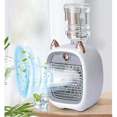 Ventilator portabil reincarcabil cu pulverizator de apa Andowl Q HF2 Ventilator portabil reincarcabil cu pulverizator de apa Andowl Q HF2