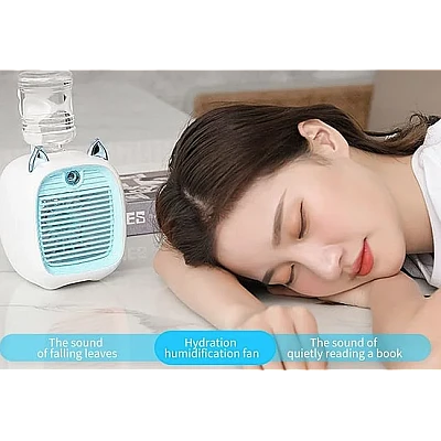 Ventilator portabil reincarcabil cu pulverizator de apa Andowl Q HF2 Ventilator portabil reincarcabil cu pulverizator de apa Andowl Q HF2
