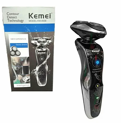 Aparat de ras electric fara fir Kemei KM 8006 pentru barbierit umed si uscat Aparat de ras electric fara fir Kemei KM 8006 pentru barbierit umed si uscat