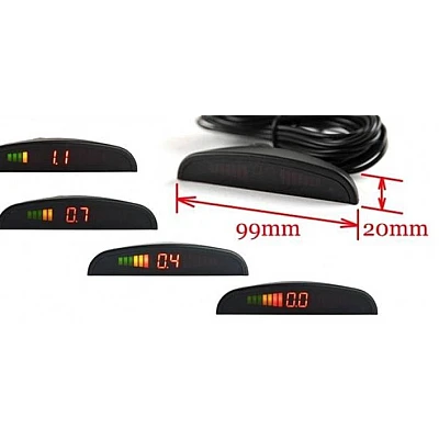 Senzori de parcare universali cu avertizare sonora si pe display negru 22mm Senzori de parcare universali cu avertizare sonora si pe display negru 22mm