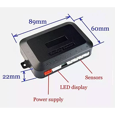 Senzori de parcare universali cu avertizare sonora si pe display negru 22mm Senzori de parcare universali cu avertizare sonora si pe display negru 22mm