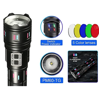 Lanterna Profesionala AK177 Incarcare Type C putere 60W indicator de incarcare cu 8 acumulatori