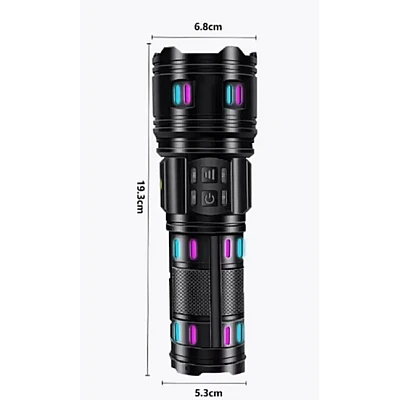 Lanterna puternica de mana ZSH AK178 cu filtre colorate Lanterna puternica de mana ZSH AK178 cu filtre colorate