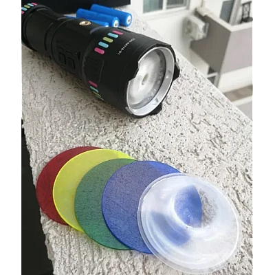 Lanterna puternica de mana ZSH AK178 cu filtre colorate Lanterna puternica de mana ZSH AK178 cu filtre colorate