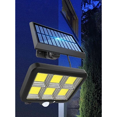 Lampa solara LED 120COB F120 senzor de miscare 40W cu 6 casete Lampa solara LED 120COB F120 senzor de miscare 40W cu 6 casete