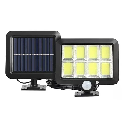 Lampa solara LED 120COB F120 senzor de miscare cu 8 casete Lampa solara LED 120COB F120 senzor de miscare cu 8 casete