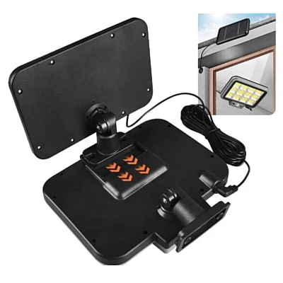 Proiector solar 288LED 50W senzor de miscare HS 8022 telecomanda 3 moduri de iluminare 12 casete Proiector solar 288LED 50W senzor de miscare HS 8022 telecomanda 3 moduri de iluminare 12 casete