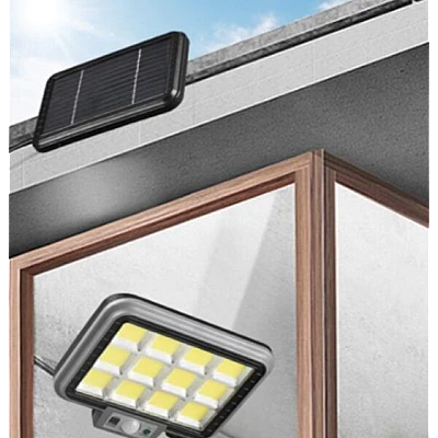 Proiector solar 288LED 50W senzor de miscare HS 8022 telecomanda 3 moduri de iluminare 12 casete Proiector solar 288LED 50W senzor de miscare HS 8022 telecomanda 3 moduri de iluminare 12 casete