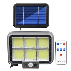 Proiector solar 294LED 50W senzor de miscare HS 8022 telecomanda 3 moduri de iluminare 6 casete