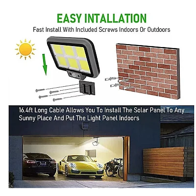 Proiector solar 294LED 50W senzor de miscare HS 8022 telecomanda 3 moduri de iluminare 6 casete Proiector solar 294LED 50W senzor de miscare HS 8022 telecomanda 3 moduri de iluminare 6 casete