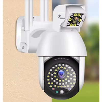 Camera Supraveghere IP PTZ Duala wireless 320 grade 1080p IR+LED Exterior Senzor Miscare Alarma Camera Supraveghere IP PTZ Duala wireless 320 grade 1080p IR+LED Exterior Senzor Miscare Alarma