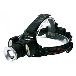 Lanterna Frontala LED+2COB 5W Zoom Acumulatori BLC 865T6