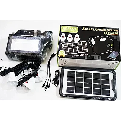 Kit solar GDPlus GD P30 cu 3 becuri sistem iluminare Kit solar GDPlus GD P30 cu 3 becuri sistem iluminare