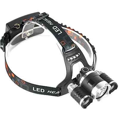 Lanterna de cap cu 3 LED reincarcabila R3000 Lanterna de cap cu 3 LED reincarcabila R3000