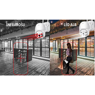 Camera de supraveghere WIFI Pro 8 LED 3MP exterior/interior FullHD 2k 4X zoom Camera de supraveghere WIFI Pro 8 LED 3MP exterior/interior FullHD 2k 4X zoom