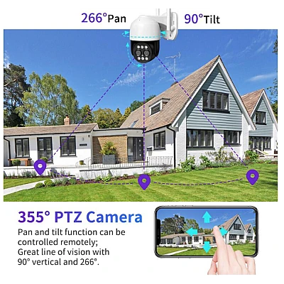 Camera supraveghere WIFI 8186XM IP66 HD wireless 2 MP 1920 X 1080 pixeli Camera supraveghere WIFI 8186XM IP66 HD wireless 2 MP 1920 X 1080 pixeli
