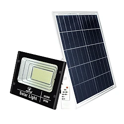 Proiector cu panou solar 400W si telecomanda BJ400W