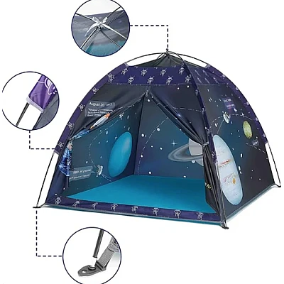 Cort pentru copii model Jupiter 1.2m x 1.2m x 1.05m cu lanterna proiector Cort pentru copii model Jupiter 1.2m x 1.2m x 1.05m cu lanterna proiector