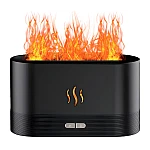 Umidificator de aer cu lumina ambientala si efect de flacara semineu 180 ml