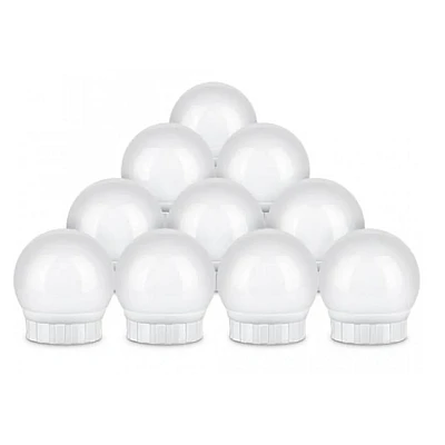 Set 10 Becuri LED pentru Oglinda de Machiaj cu 3 Moduri de Iluminare Set 10 Becuri LED pentru Oglinda de Machiaj cu 3 Moduri de Iluminare