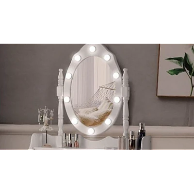 Set 10 Becuri LED pentru Oglinda de Machiaj cu 3 Moduri de Iluminare Set 10 Becuri LED pentru Oglinda de Machiaj cu 3 Moduri de Iluminare