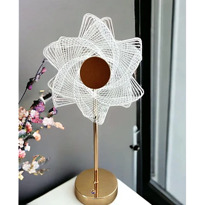 Lampa decorativa Sun Flower Auriu Lumina Calda Rece Lampa decorativa Sun Flower Auriu Lumina Calda Rece