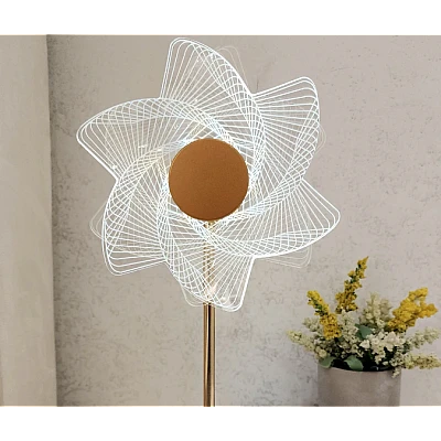 Lampa decorativa Sun Flower Auriu Lumina Calda Rece Lampa decorativa Sun Flower Auriu Lumina Calda Rece