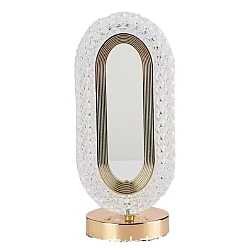 Lampa LED decorativa lumina ambientala 3 culori alb rece/cald/neutru control touch reincarcabila ovala
