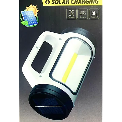 Lanterna de mana cu iluminare dubla si incarcare solara led cob YC 202 Lanterna de mana cu iluminare dubla si incarcare solara led cob YC 202