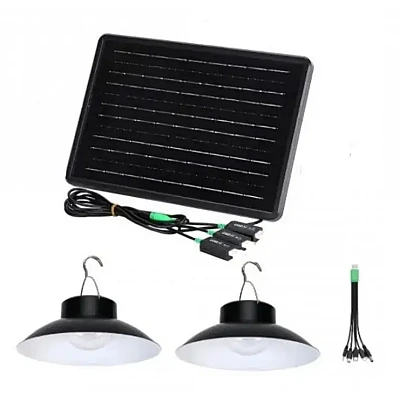 Lampa impermeabila pentru exterior CC9015 cu 2 becuri tip aplice si panou solar Lampa impermeabila pentru exterior CC9015 cu 2 becuri tip aplice si panou solar