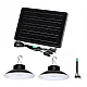 Lampa impermeabila pentru exterior CC9015 cu 2 becuri tip aplice si panou solar Lampa impermeabila pentru exterior CC9015 cu 2 becuri tip aplice si panou solar