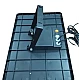 Lampa impermeabila pentru exterior CC9015 cu 2 becuri tip aplice si panou solar