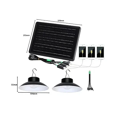 Lampa impermeabila pentru exterior CC9015 cu 2 becuri tip aplice si panou solar Lampa impermeabila pentru exterior CC9015 cu 2 becuri tip aplice si panou solar