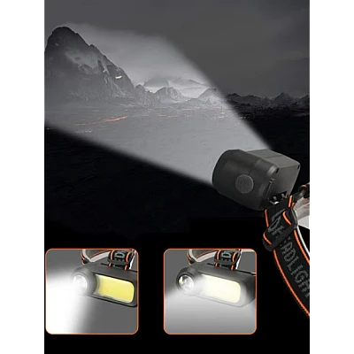 Lanterna de cap WH 1707 cu led XPE+COB ajustabila 90 de grade 2 moduri iluminare Lanterna de cap WH 1707 cu led XPE+COB ajustabila 90 de grade 2 moduri iluminare