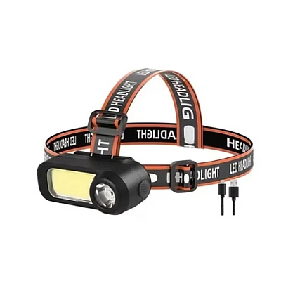 Lanterna de cap WH 1707 cu led XPE+COB ajustabila 90 de grade 2 moduri iluminare Lanterna de cap WH 1707 cu led XPE+COB ajustabila 90 de grade 2 moduri iluminare