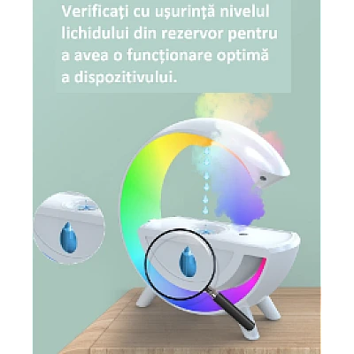 Umidificator cu lumina RGB T00K8S antigravitatie aromaterapie Umidificator cu lumina RGB T00K8S antigravitatie aromaterapie