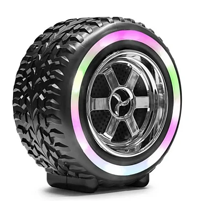 Boxa portabila G2389 cu led RGB model roata 10W Boxa portabila G2389 cu led RGB model roata 10W