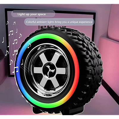 Boxa portabila G2389 cu led RGB model roata 10W Boxa portabila G2389 cu led RGB model roata 10W