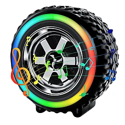Boxa portabila G2389 cu led RGB model roata 10W