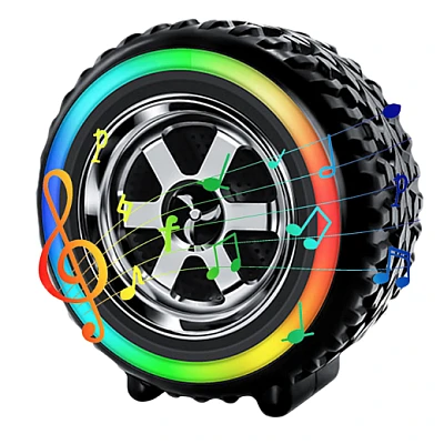 Boxa portabila G2389 cu led RGB model roata 10W Boxa portabila G2389 cu led RGB model roata 10W