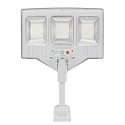 Lampa solara stradala cu telecomanda JG 703 cu 3 casete 108 LED 6000K senzor de miscare 100W