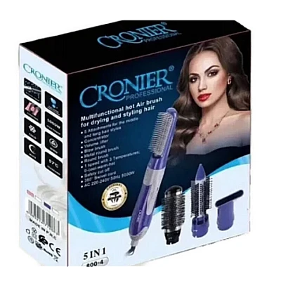 Perie uscator par 5 in 1 Cronier 800 4 cu multiple accesorii pentru o coafura pefecta Perie uscator par 5 in 1 Cronier 800 4 cu multiple accesorii pentru o coafura pefecta