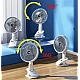 Ventilator de birou portabil cu clips reincarcabil silentios cu 3 viteze Ventilator de birou portabil cu clips reincarcabil silentios cu 3 viteze