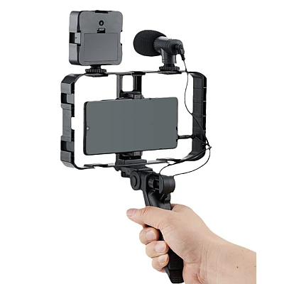 Selfie Stick pentru telefonul mobil AY 49X lumina complementara LED trepied microfon Selfie Stick pentru telefonul mobil AY 49X lumina complementara LED trepied microfon