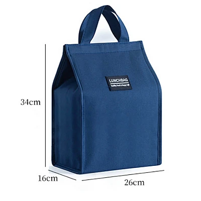 Geanta termoizolanta pentru pranz pliabila 34 x 26 x 16 cm ALBASTRA